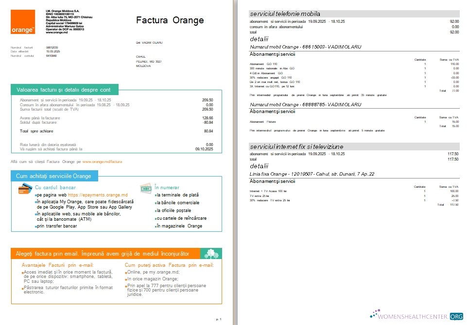 download download Moldova Orange utility bill version 2 scr
